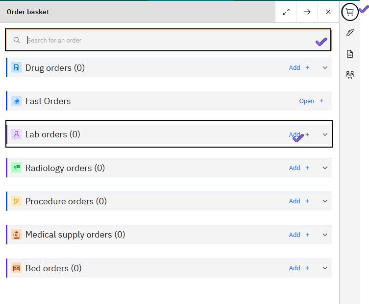 Order basket