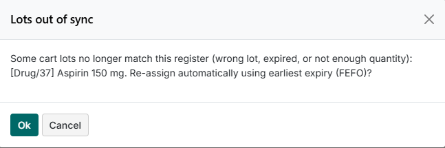 Out-of-stock warning