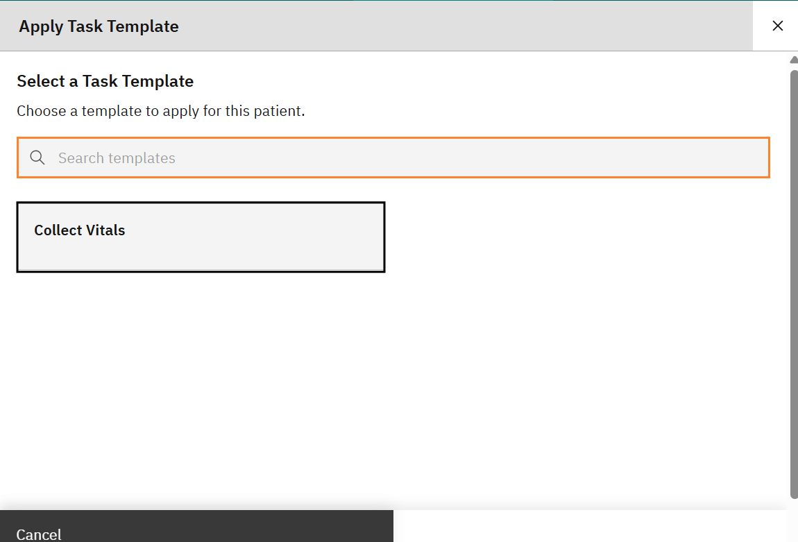 Task template list