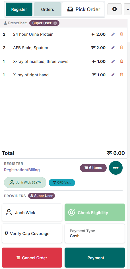Completed payment