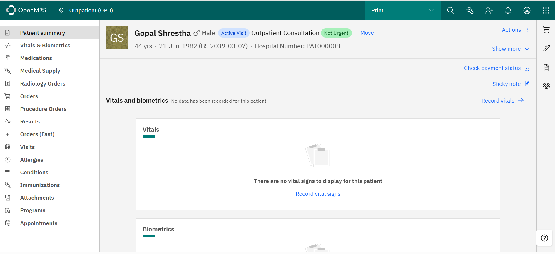 Patient Summary Dashboard