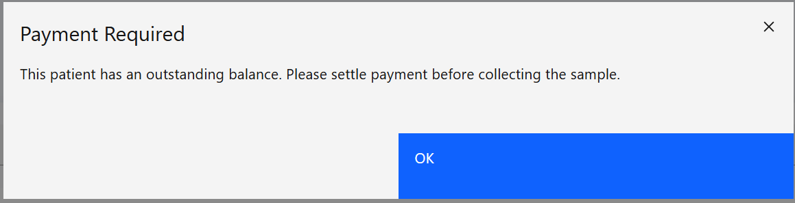 Billing validation blocking collection