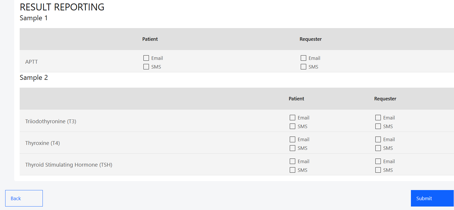 Laboratory record details