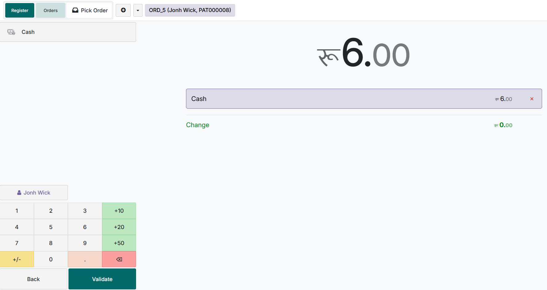 Selecting payment type